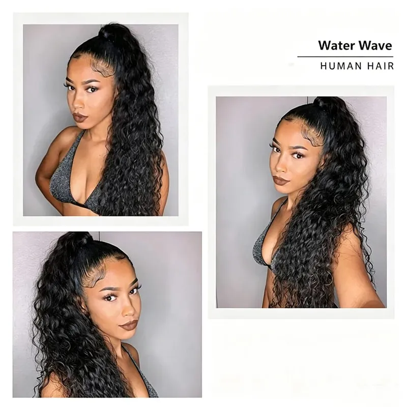 Water Wave Clip In prodlužování vlasů Lidské vlasy Brazilské lidské vlasy 8 kusů a 120 g/sada Natural Color 12-26 Inches Remy Hair