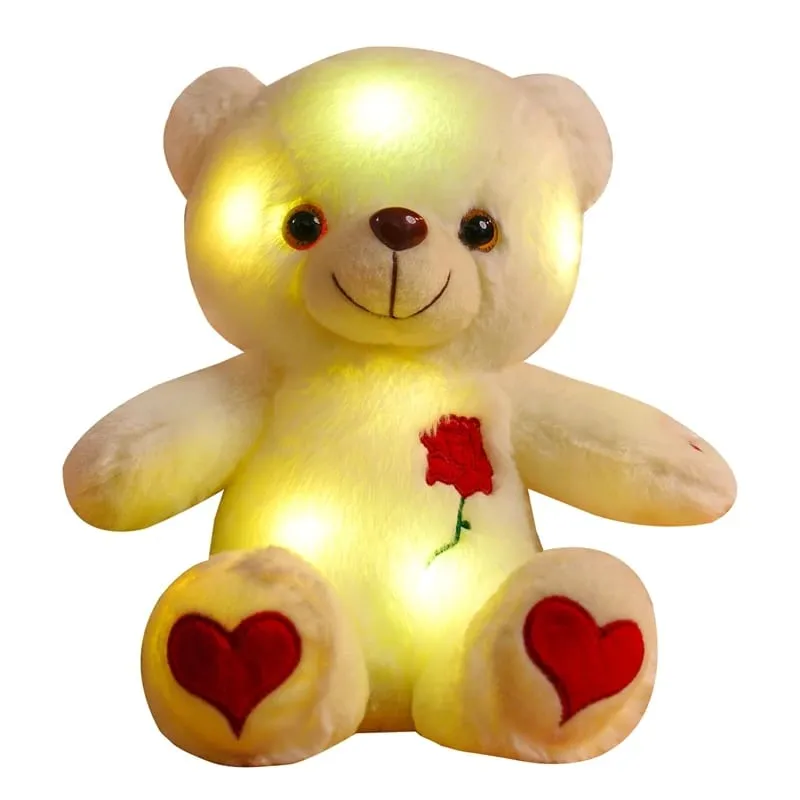 Cute Plush Light Bear Toy Tool Soft Present Birthday Gift Light LED Stuffed Animals Plush Toy Colorful Glowing Festival Gift