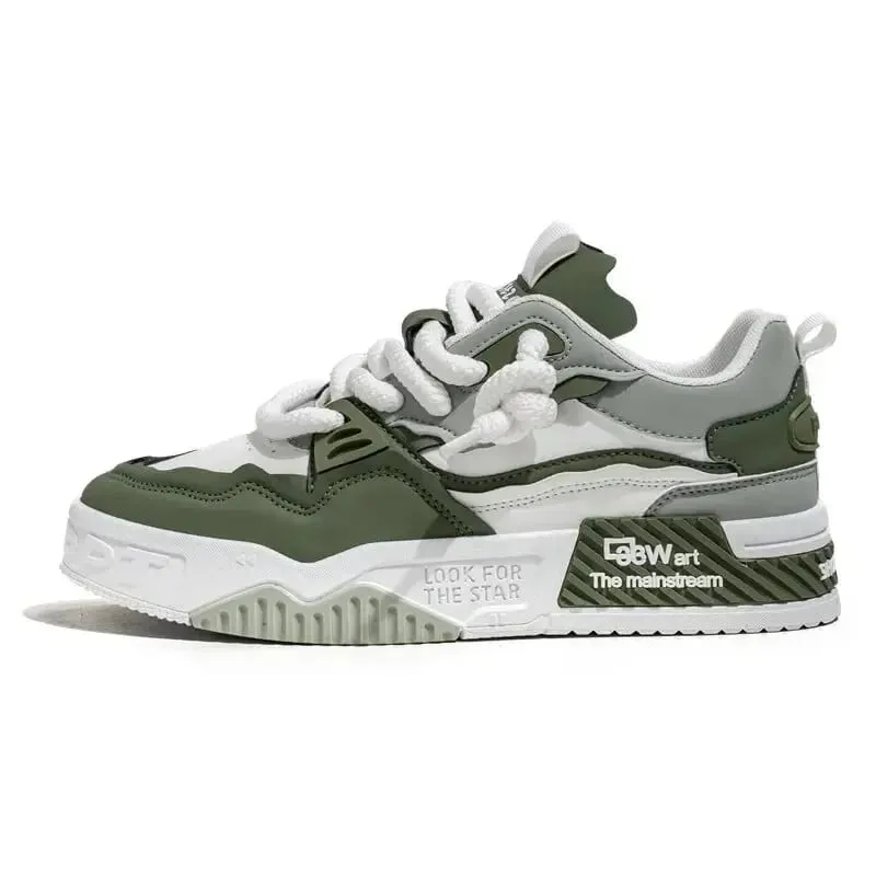 Men's Trendy Skate Shoes Comfy Non Slip Casual Lace Up Sneakers For Men's Outdoor Activities