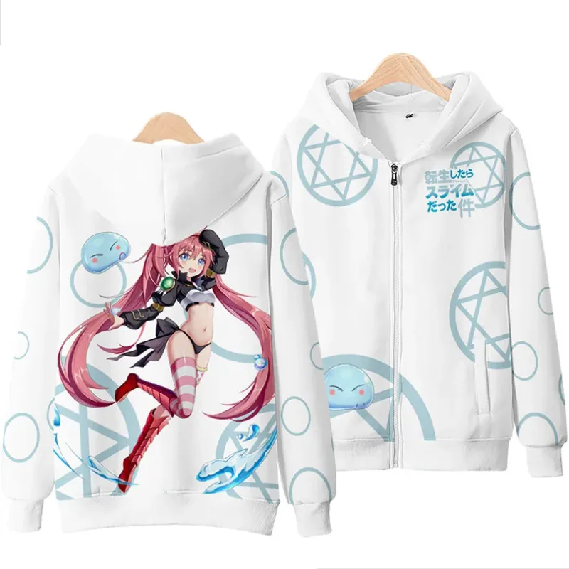 Anime Rimuru Tempest 3D Print Hoodies Men Women Long Sleeve Sweatshirt Harajuku Streetwear Coat Cosplay Costume