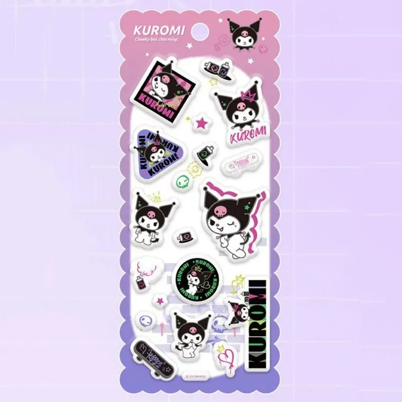Genuine Sanrio 3D Foam Stickers Cartoon Hello Kitty Kuromi Melody Toy Decal For Scrapbook Water Mug Phones Planners Decor Decals