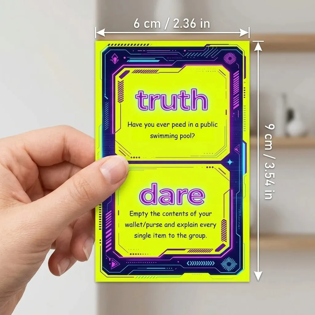 50 PCS Funny Truth or Dare Challenge Cards Adult Friends Night Out Tabletop Games Autumn Winter Halloween Christmas Essentials