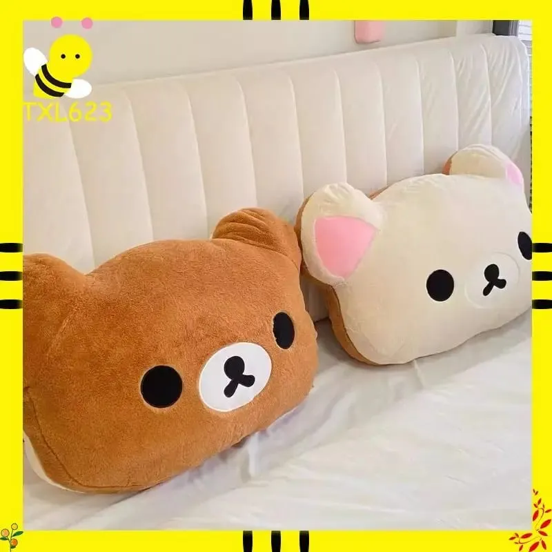 Cute Rilakkuma Plush Warm Hand Pillow Cartoon Bear Peluche Stuffed Toy Soft Cushion Birthday Gift