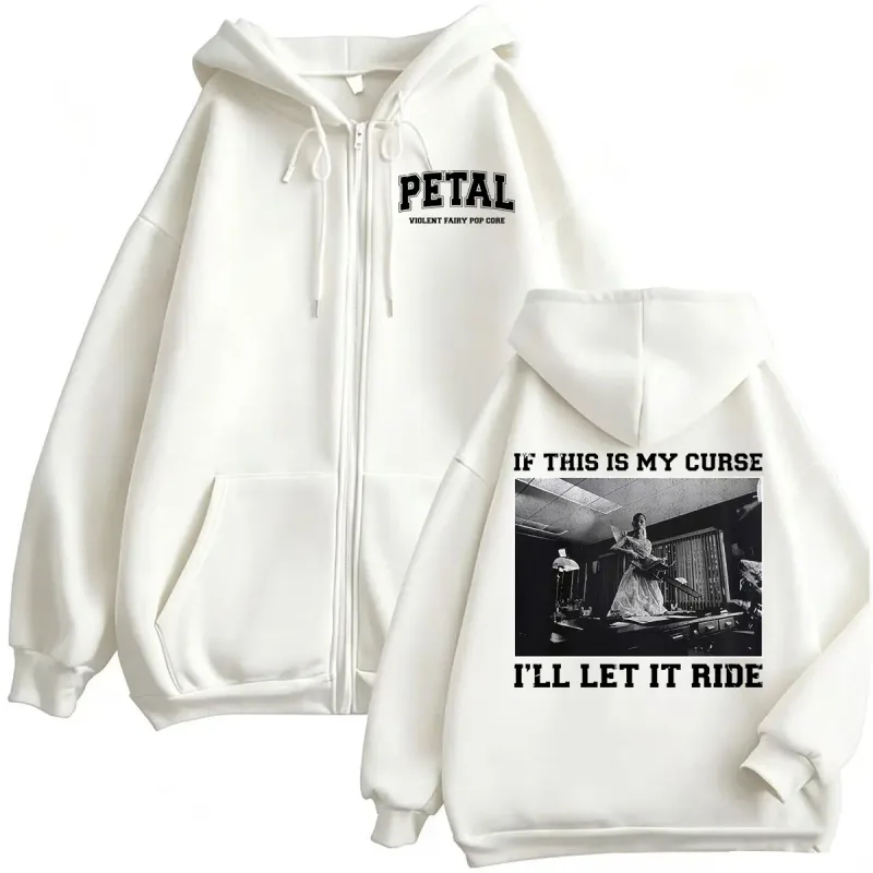 Ariana Grande Petal Core If This Is My Curse Zipper Hoodies Men Women Fashion Classic Jacket Sweatshirt Long Sleeve Zip Up Coats