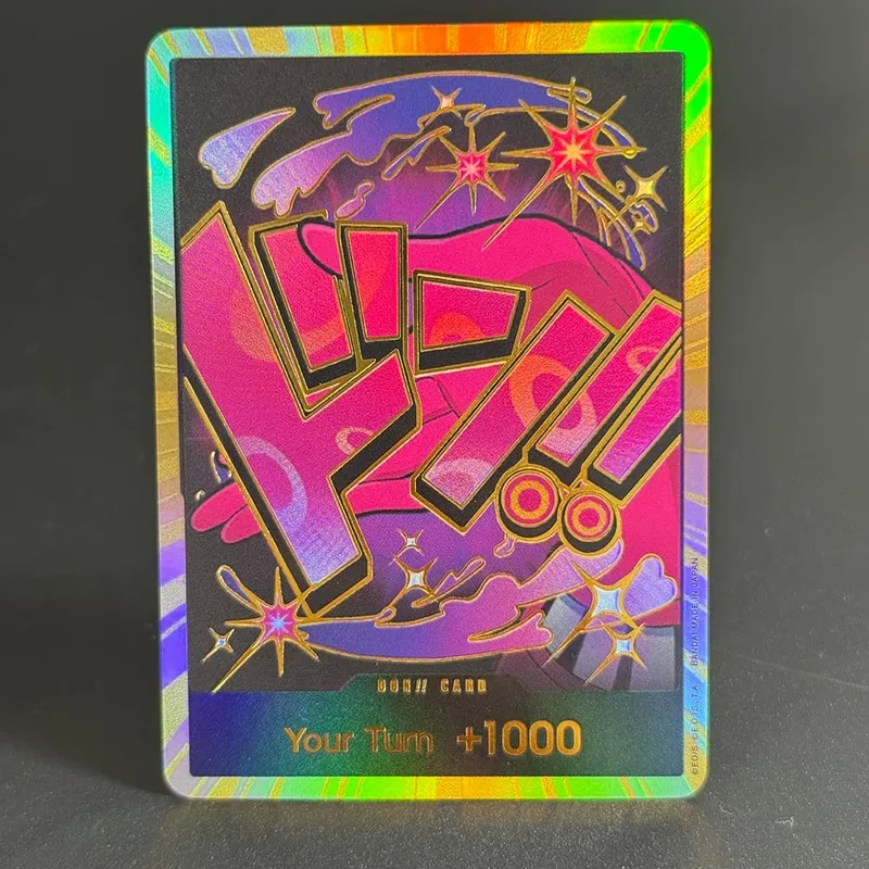 10PCS DON OPCG English TCG Gold DON!!! Collection Cards Zoro Ace Doflamingo Rebecca FOIL NM Refraction Flash Cards ToyGifts OPCG