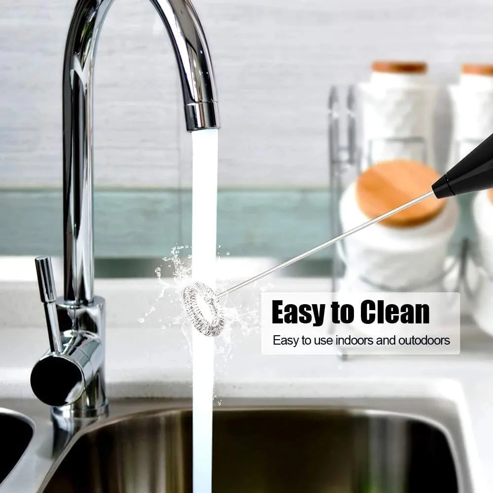 Electric Milk Frother Coffee Maker Handheld Whisk Beater Foam Maker Drink Mixer With Stand Kitchen Milk Coffee Egg Stirring Tool
