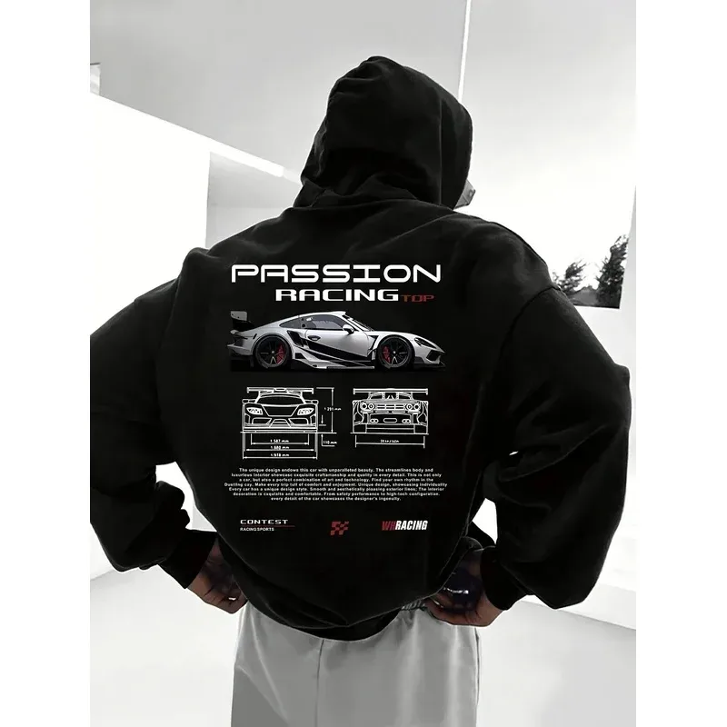 Sweat à capuche décontracté pour hommes, imprimé alphabet, coupe ample, streetwear bahreïn, 22ss, vêtements pour hommes, une pièce, haikyuu