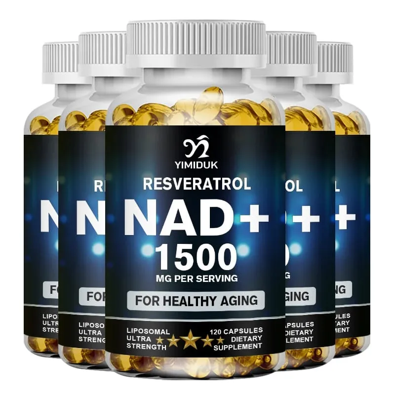 NAD-Ergänzung 1500 mg – Liposomales NAD+-Ergänzungsmittel mit Resveratrol für Ausdauer und gesundes Altern – Kraftkapseln
