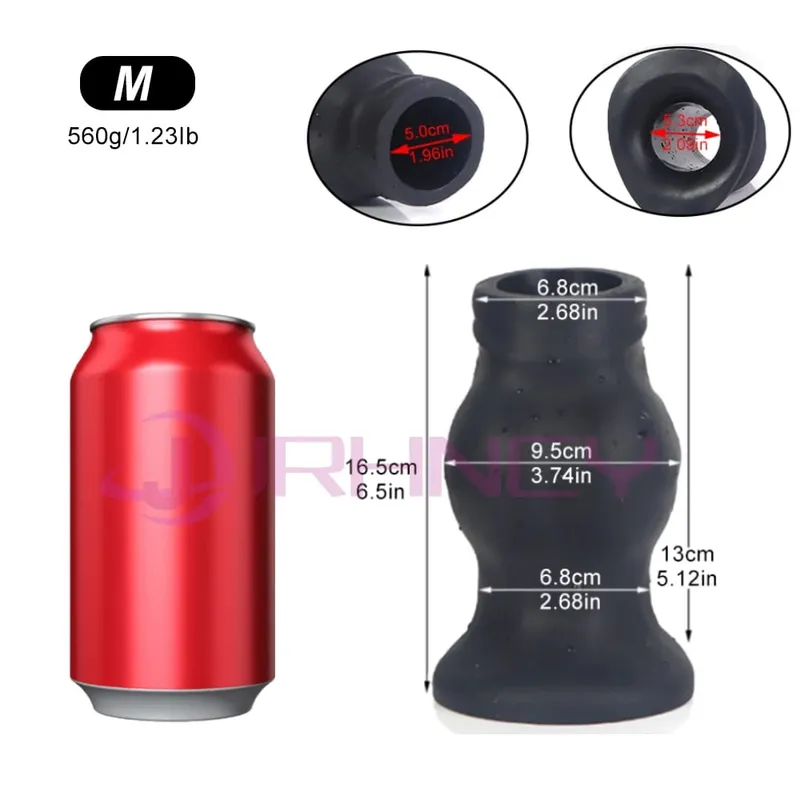 Super Huge 105mm Anal Plug Hollow Soft Dog Knot Butt Plug Sex Toys for Women Men Gay Fisting Anal Dilation G-spot Masturbation