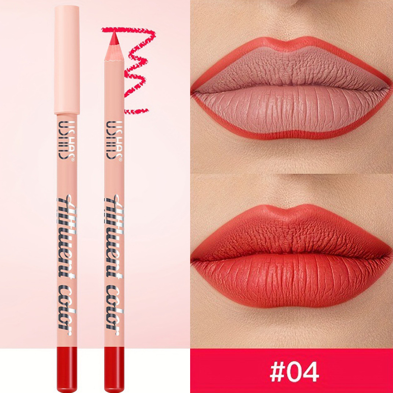 8 farver Vandtæt Lip Liner Pencil Langvarig Sexet Mørkerød Pink Mat Læbestift Blyant Naturlig Lipliner Pen Rød konturfarve