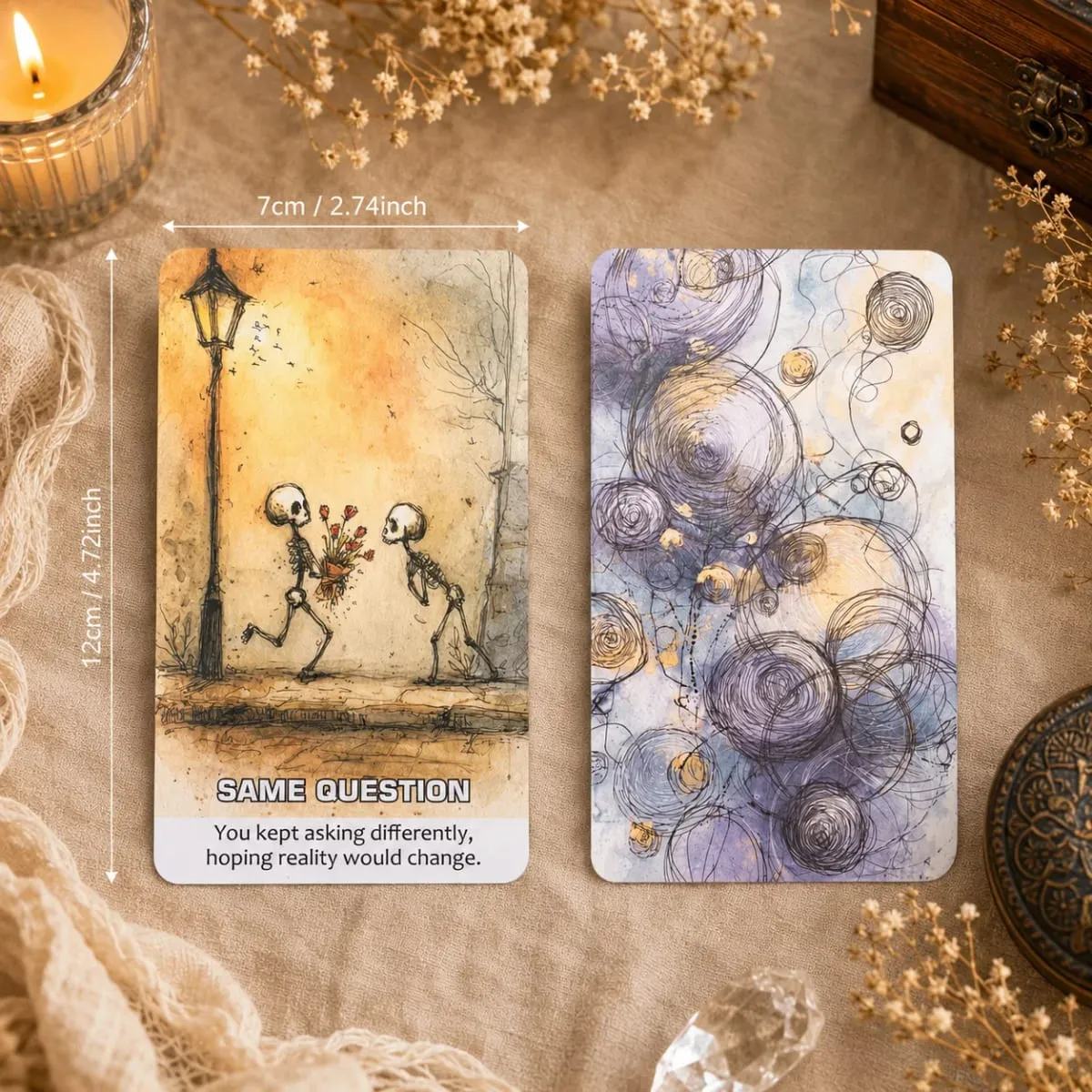 54 Card Deck 13x8 Cm Oracle Cards The Pattern Break Card Game Explore Repeating Cycles Self-Discovery Playing Cards