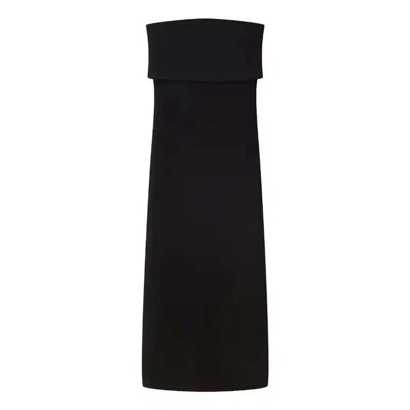 HH Elegant Strapless Maxi Dress for Women Sleeveless Off Shoulder Solid Bodycon Long Dresses Summer Casual Beach Party Evening