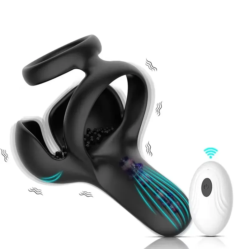 Remote Control Penis Cock Ring Vibrator Clitoral Stimulation Male Ejaculation Delay Stimulator Adult Sex Toy for Men Couple 18+