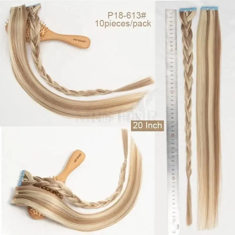 Pita Halimunan dalam Pita Suntikan Rambut dalam Sambungan Rambut Manusia #60 Pita Pakan PU Pada 10pcs/pek Hanya Tambah Kelantangan Untuk Rambut Sisi