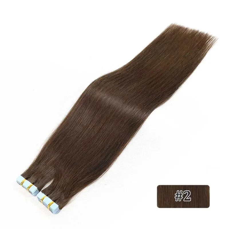 Tape In Hair Extensions Remy Human Hair Blonde Highlight Invisible Hair Extensions For Short Straight Hair 20Inch 20Pcs/Pack