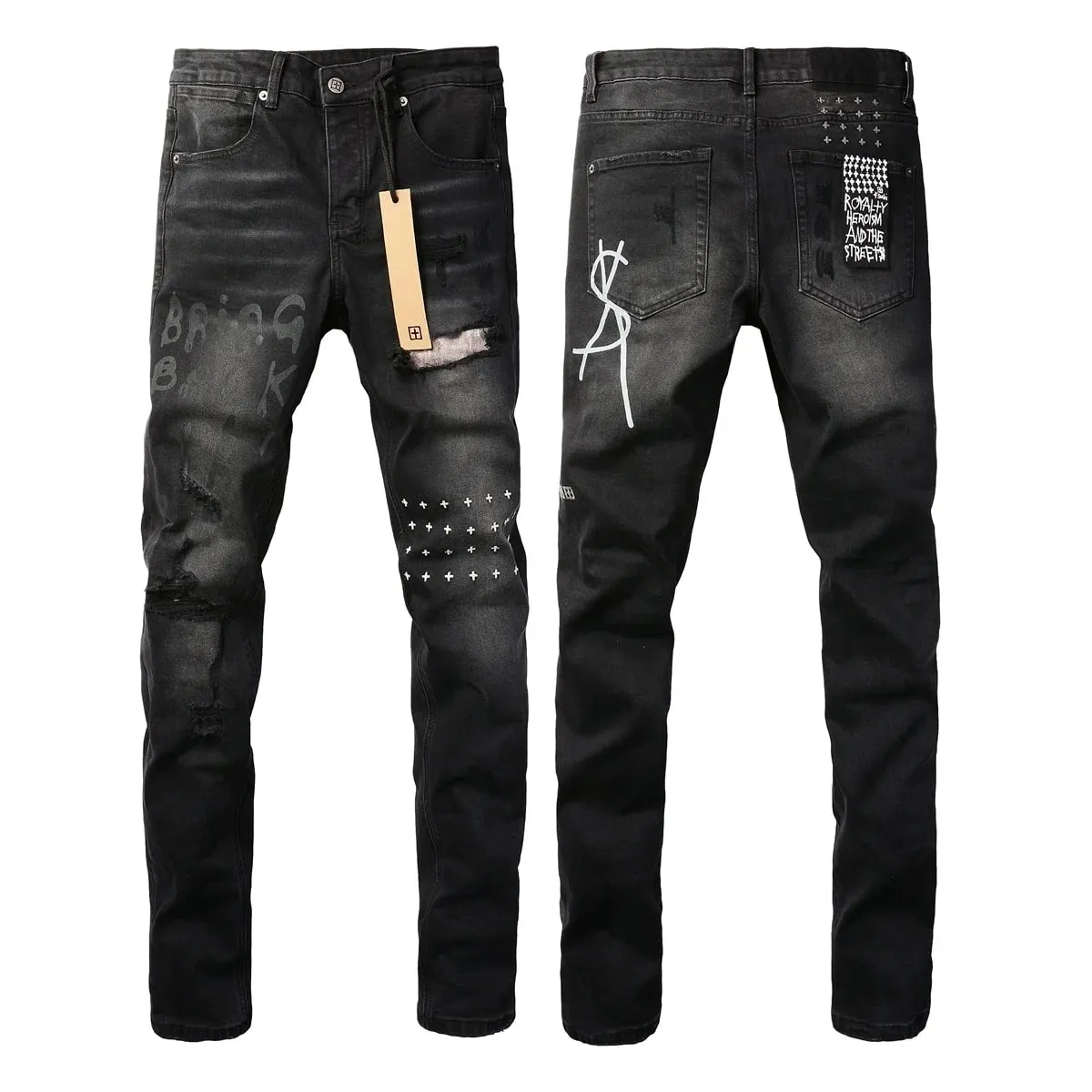 2026 New Arriva Men's Premium White Skinny Jeans Clean Fit Denim Pants High Street Fashion Trousers