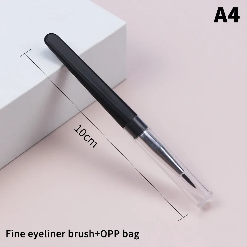 ★▲1PC Portable Eyeshadow Makeup Brushes Travel Size Makeup Brushes Eyebrow Silicone Glit Essential Cosmetic Tools With Lid