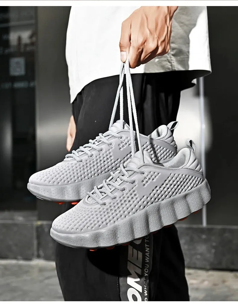 Men's Breathable Running Shoes Cushioned Non-slip Woman Casual Sneakers Massage Athletic Footwear for Outdoor Jogging Sports