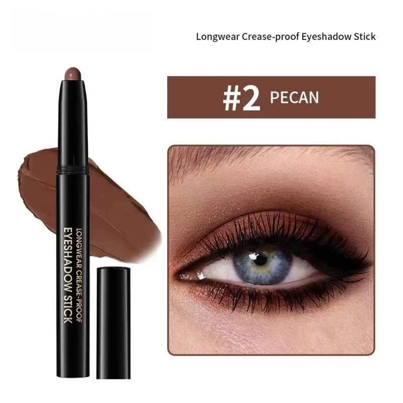 6 Colors Eyeshadow Pencil Stick Shimmer And Matte Waterproof Metallic Glitter Eye Shadow Highlighter Pencil Eyeshadow Cosmetics