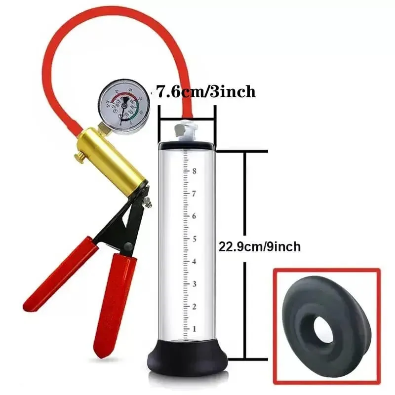 Electric Penis Vacuum Pump with Digital Display Male Enlargement Extender Trainer Rechargeable Adult Masturbation Sex Toy