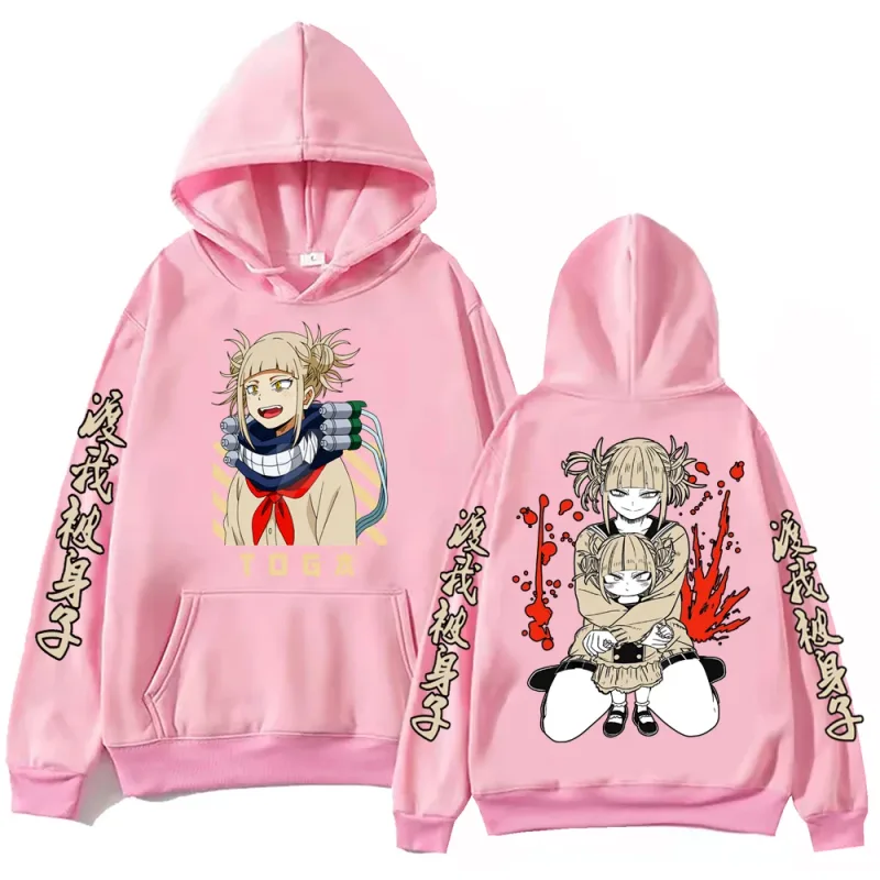 2025 Anime My Hero Academia Himiko Toga Hoodies Harajuku Pullover Tops Man Woman Fans Gift Long sleeve Oversized Sweatshirt