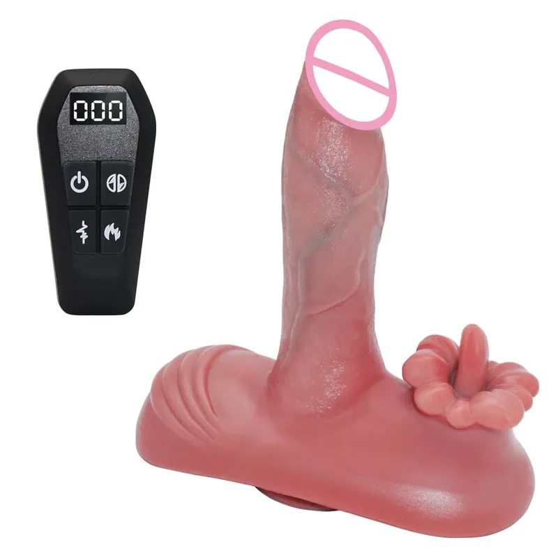 Makatotohanang Dildo Vibrator Umupo at Sumakay 6 IN 1 Vibrating Remote Control Vagina Anal G Spot Clitoral Stimulator Sex Toys para sa mga Babae