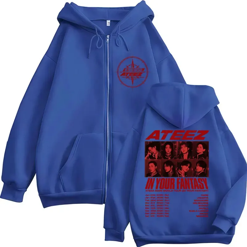 2026 World Tour in Your Fantasy Zipper Hoodies Korean Kpop Men Women Clothing Fashion Zip Up Sweatshirts Jackets Coats