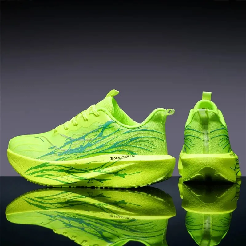 Running Shoes Men Carbon Board Speciality Marathon Sports Breathable Lightweight Women's Comfortable Athletic Nonskid Sneakers