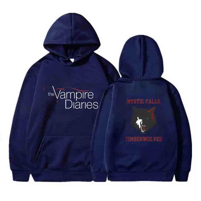 The Vampire Diaries Hoodies Men Clothes Long Sleeve Women Loose Streetwear Autumn Funny Sweatshirt Fashion Casual Hoodies