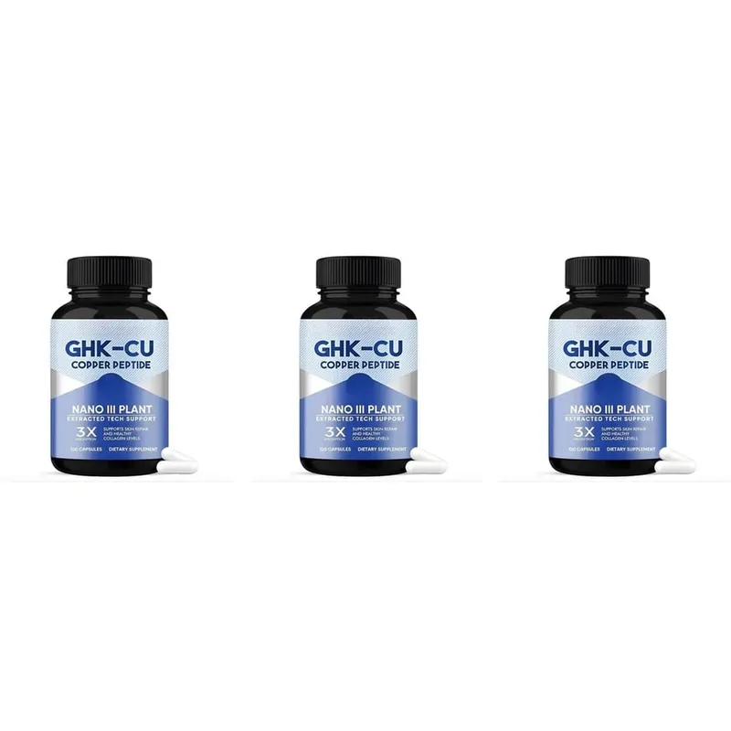 GHK-Cu Copper Peptide Supplement Capsules for Skin Health Support Collagen Support Antioxidant Wellness 120 Count