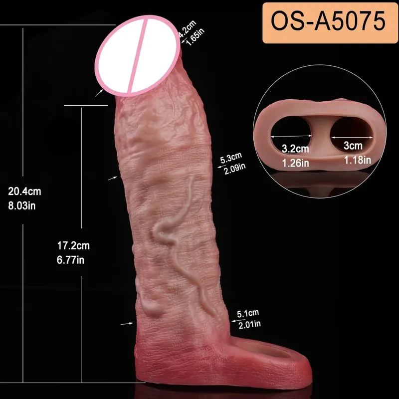 Đóng Đầu Thực Tế Dương Vật Tay Đồ Chơi Tình Dục Cho Nam Trì Hoãn Xuất Tinh Dick Mở Rộng Dành Cho Các Cặp Đôi Khoái Cảm Tình Dục Sexshop