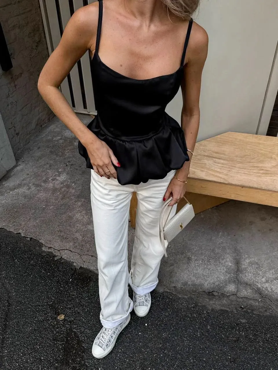 Satin Party Evening Tank Top 2026 Ladies Strap Zipper Design Backless Sexy Blouse Streetwear Solid Luxury Camisole