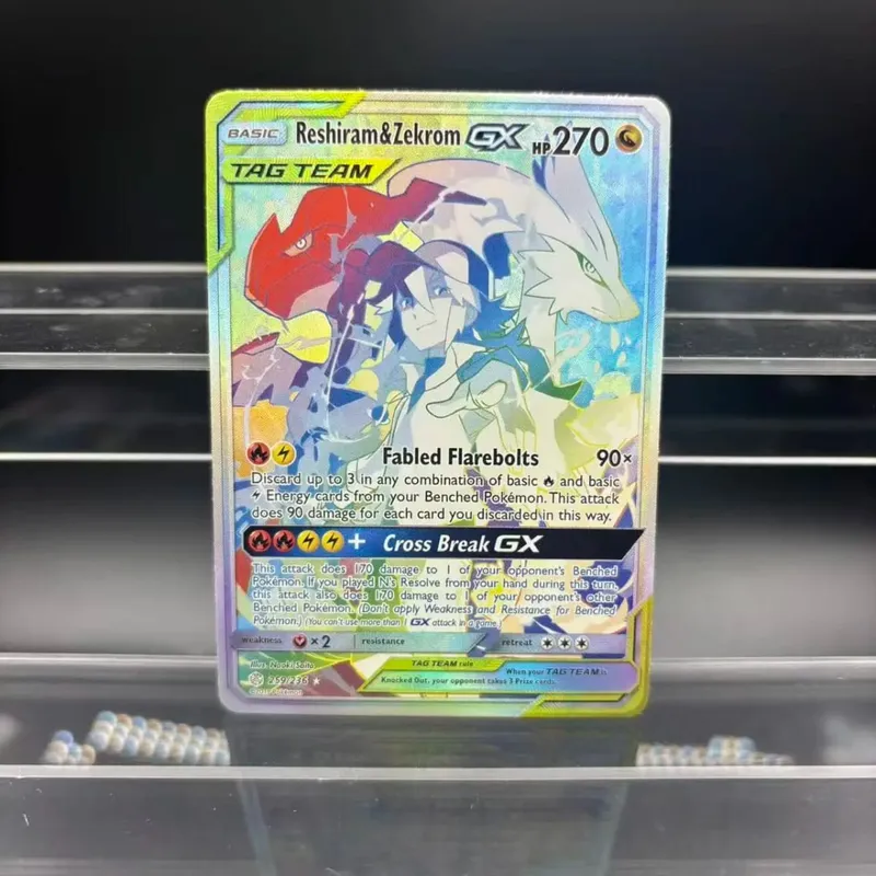 DIY Collection Cards Zekrom Umbreon Espeon Mewtwo GX EN Self Made Single Card Classic Game Anime Card Gift Toy