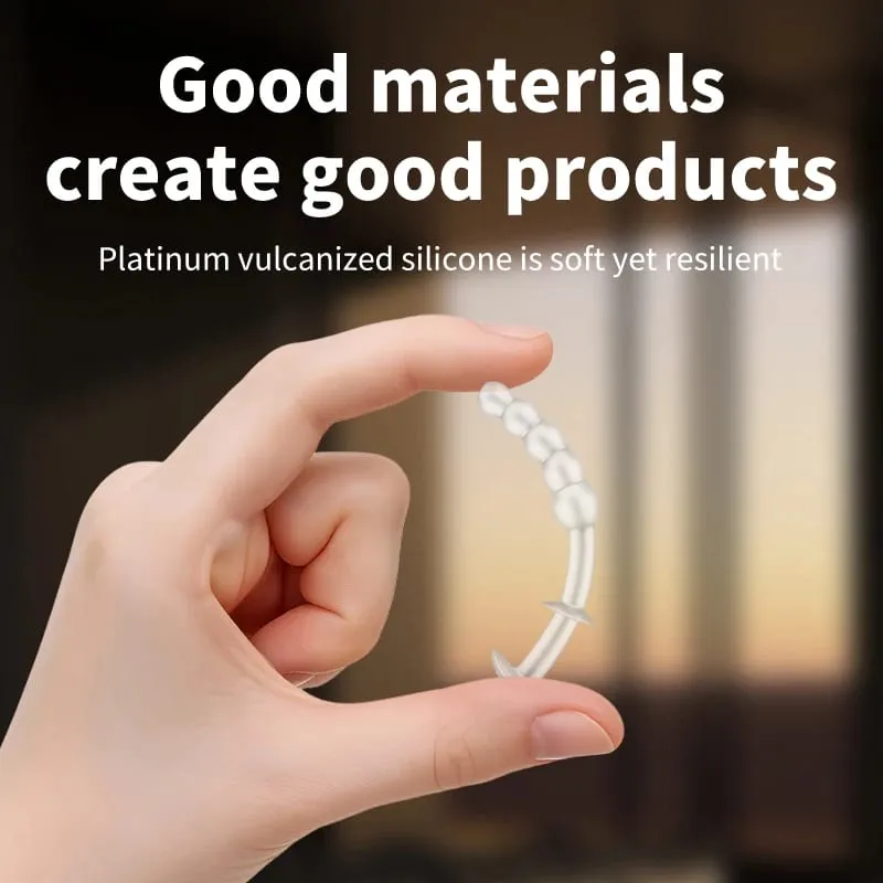 Parachute-style Beaded Easy-to-clean Hollow Rod With Anti-slip Guide for Male Urethral Dilation Alternative Adult Sex Toys