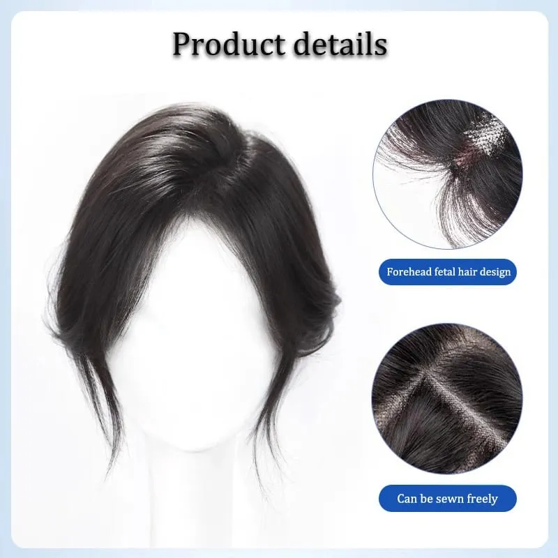 Wig Patches for Women with Fluffy Hair on the Top of the Head Natural and Seamless Hair Coverage White Hair Replacement Patches