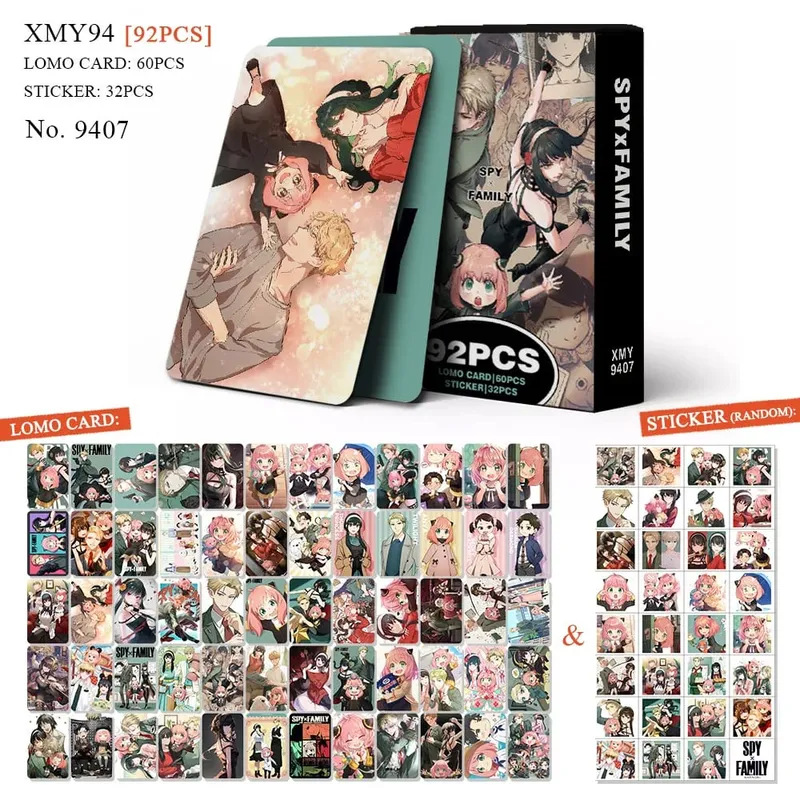 Carte postale de dessin animé Haikyuu Lomo, jouet tueur de démons Genshin Impact, cartes de Collection avec autocollants, cadeau d'anniversaire