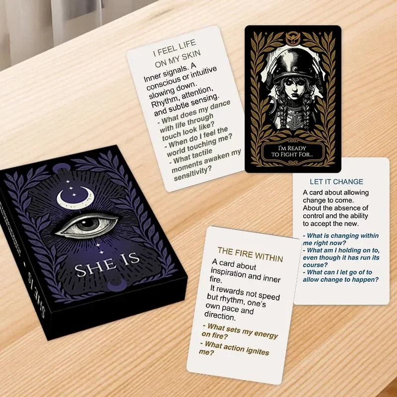 《52 Self-Exploration Mindfulness Cards Inner Growth and Emotional Reflection Cards Women's Self-Awareness Cards》Card Game Board Game a Must-Have Game for Family Gatherings Gift