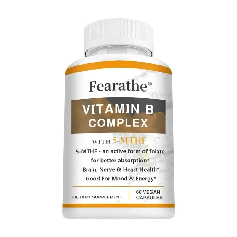Vitamin B Complex Supplements (B12 B1 B2 B3 B5 B6 B9 Folic Acid &Biotin) Immune Brain & Energy Support