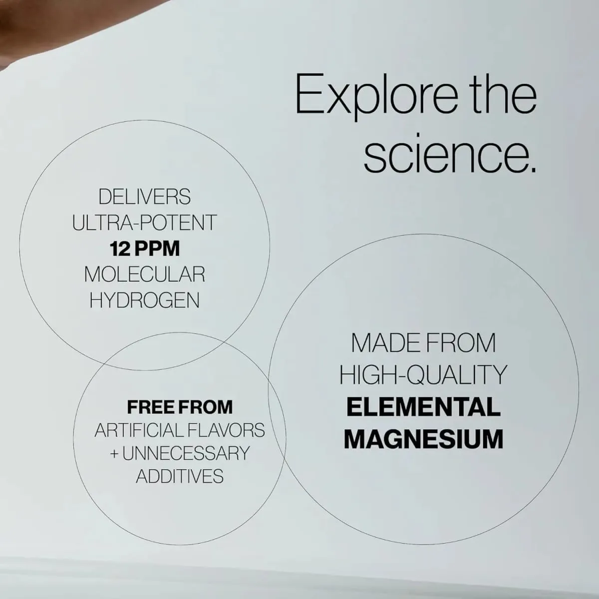 Molecular H2 Hydrogen Water Tablets with Magnesium 12PPM Hydrogen Tablets Support Cellular Health Recovery Cognitive Function