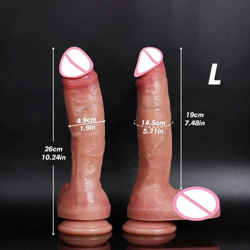 Oversized Soft Realistic Thick Dildo Gay Sex Toy for Women Suction Cup Big Dick Anal Plug Vaginal Masturbators Silicone Penis