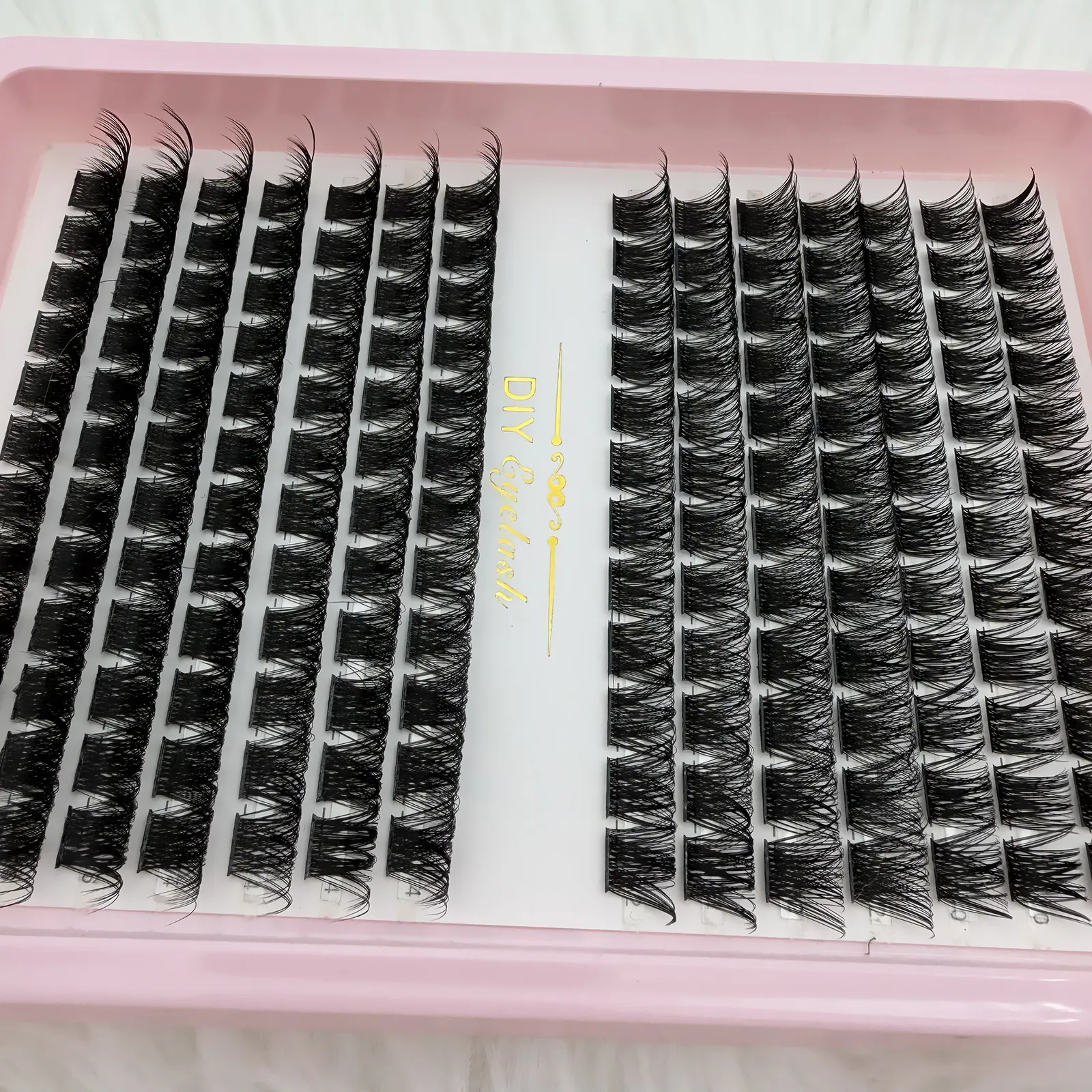 D Curl Lash Clusters Mixed Fluffy DIY Eyelash Extensions Natural Look Reusable Individual False Lashes For Daily Eye Makeup
