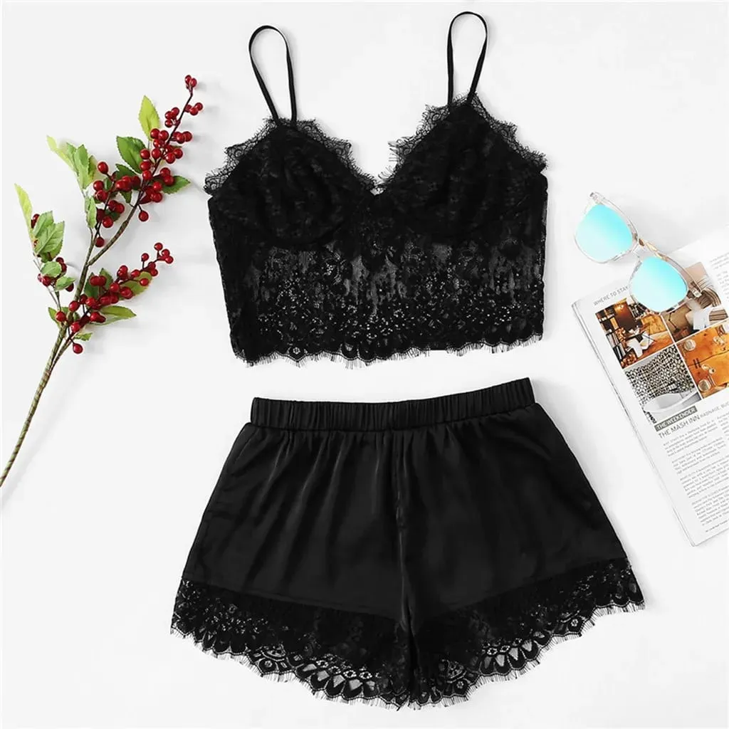 Underwear 34 Set Plus Nightwear Underwear Sleepwear Lace Lingerie Sling Sexy Size Womens секси комплект женского белья