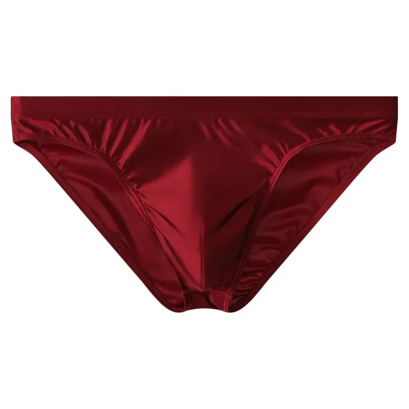 Men Solid Briefs Underwear Man Sexy Glossy Underpants Cuecas Calzoncillos Ropa Interior Hombre Slips Male Pouch Panties