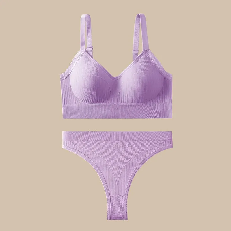 [készlet]Női szexi fehérnemű szett Push Up melltartó szett tömör Underwire melltartó mindennapi alsónemű bugyi szett