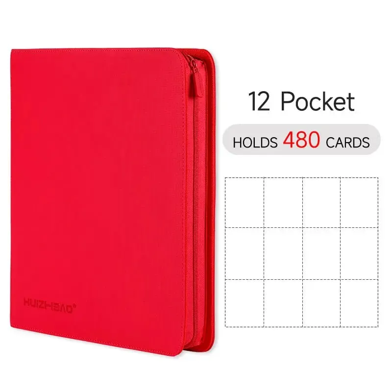 9/12 Pocket Zipper Card Binder Trading card album Durable Side Loading Card for mtg tcg for pokemon for yugioh for football