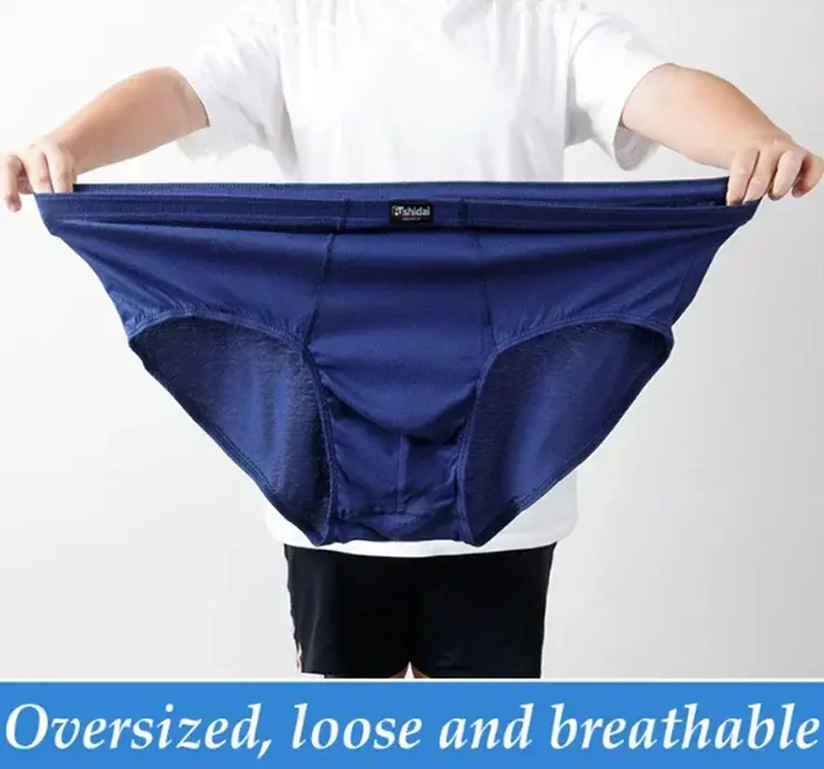 6XL 8XL Big Men Underwear Cotton Anti Chafe Boxer Briefs No Ride Up Wide Waistband Underpants for Plus Size Heavy Men