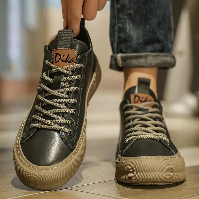 Men's Casual Sports Shoes Fashionable Retro Classic Handmade Design Breathable and Warm Suitable for All Seasons Ideal for Daily Wear Outdoor Activities Mountaineering Hiking Durable and Wear-Resistant Not Easily Dirty Hiking Shoes Fun Run