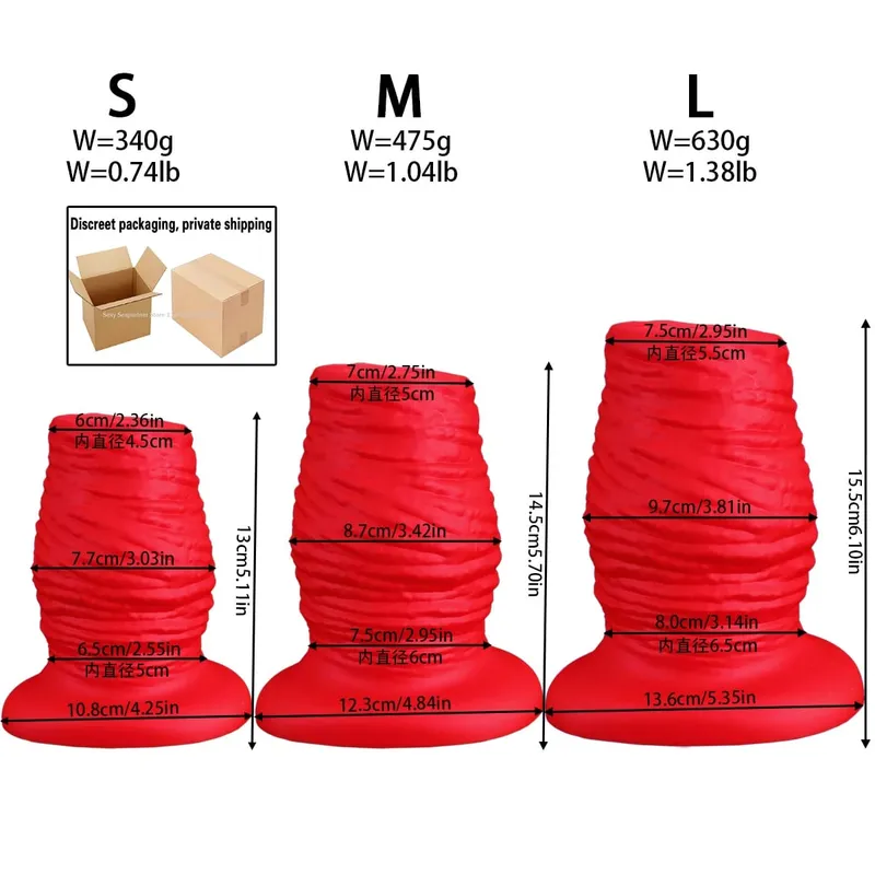 Hollow Butt Plug Silicone Huge Anal Plug Speculum Peep Sex Toys For Women Men Gay Fisting Boxing Gloves Enema Flushing Adult Toy