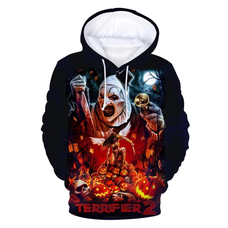 Horror Movie Terrifier 3D Print Hoodies Men Women Casual Streetwear Fashion Hoodie Sweatshirts Pullovers Tracksuits Man Clothing