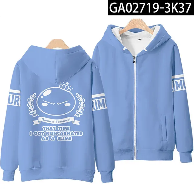 Anime Rimuru Tempest 3D Print Hoodies Men Women Long Sleeve Sweatshirt Harajuku Streetwear Coat Cosplay Costume